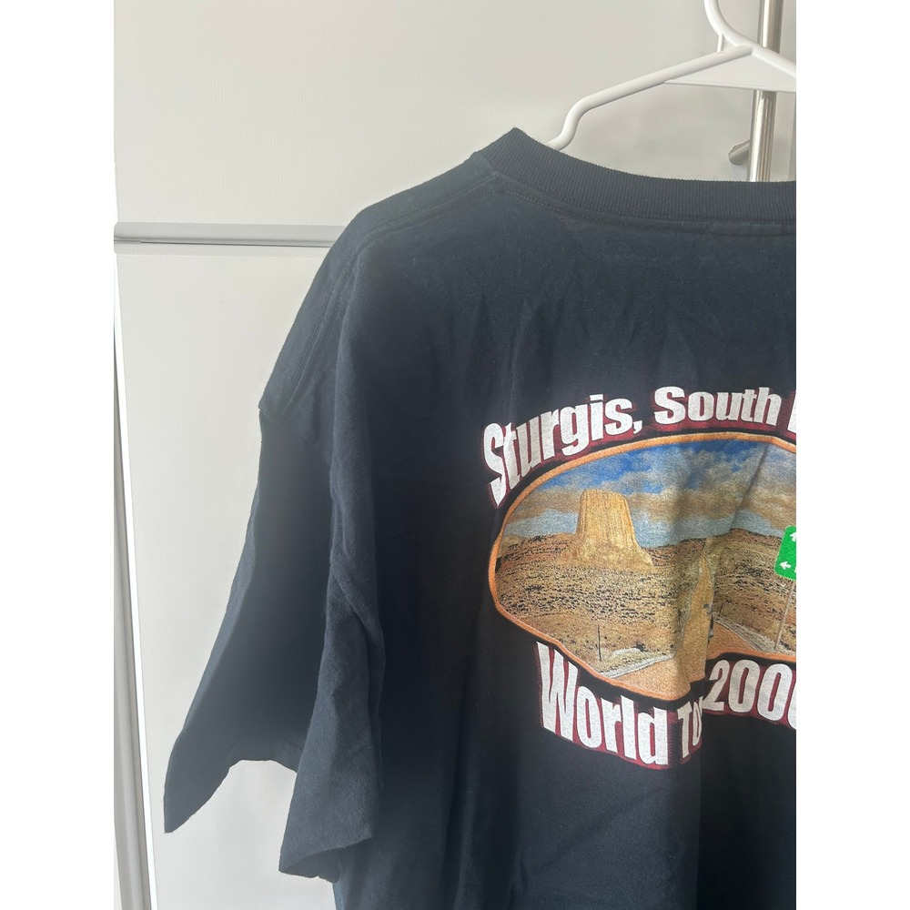 Gildan Rolling Thunder From Russia Sturgis‎ Motorcycle Graphic T-Shirt XL Black - Picture 13 of 16